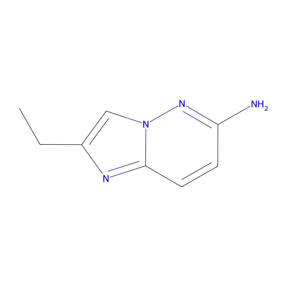 2-Ethylimidazo[1,2-b]pyridazin-6-amine molecular structure, CAS 1520270-09-0