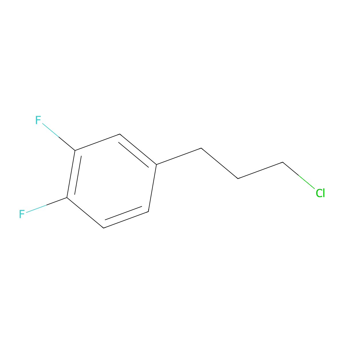 4-(3-Chloropropyl)-1,2-difluorobenzene molecular structure, CAS 152028-89-2