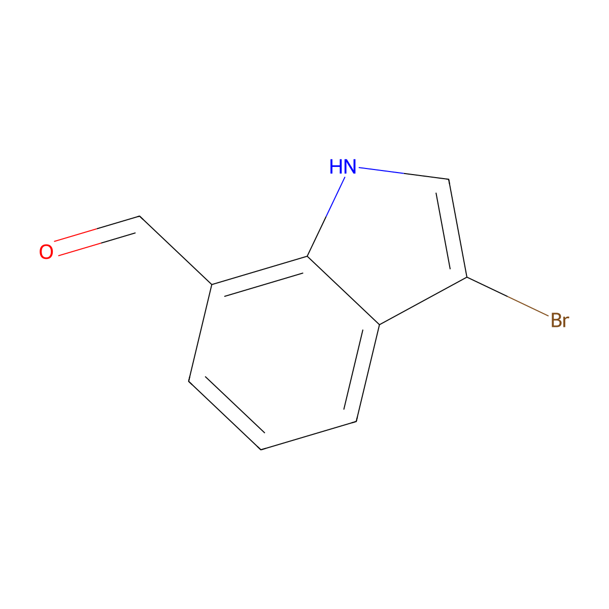 3-bromo-1H-indole-7-carbaldehyde molecular structure, CAS 1520286-07-0