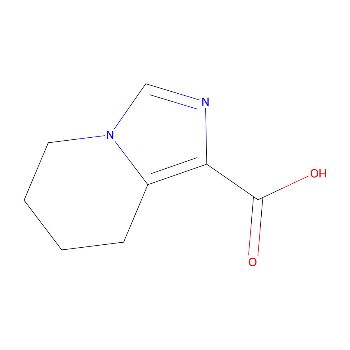 5H,6H,7H,8H-imidazo[1,5-a]pyridine-1-carboxylic acid molecular structure, CAS 1520287-70-0