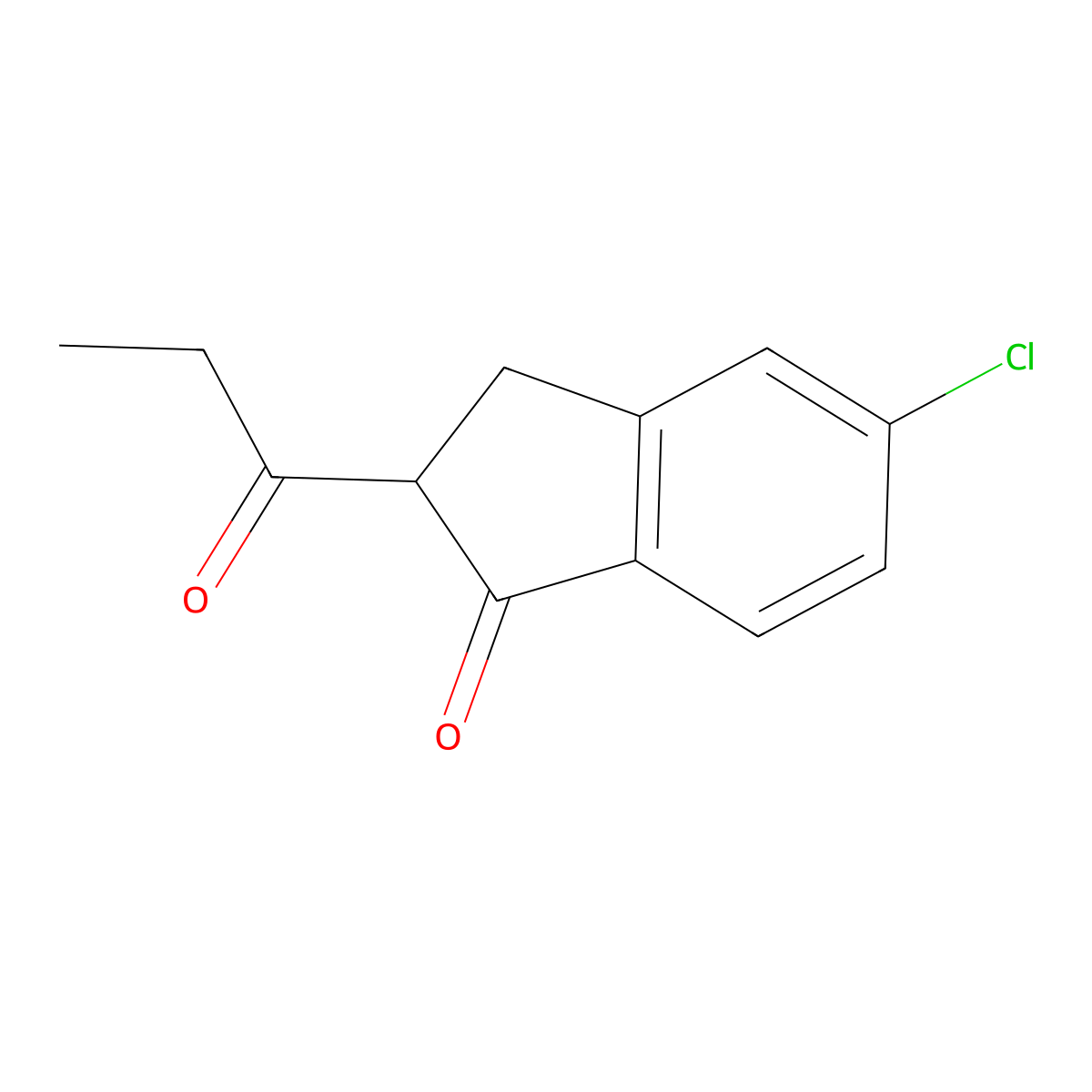 5-Chloro-2-propanoyl-2,3-dihydro-1H-inden-1-one molecular structure, CAS 1520288-43-0