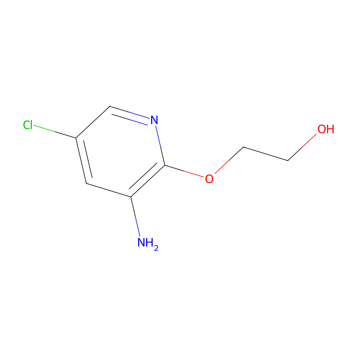 2-[(3-Amino-5-chloropyridin-2-YL)oxy]ethan-1-OL molecular structure, CAS 1520297-63-5