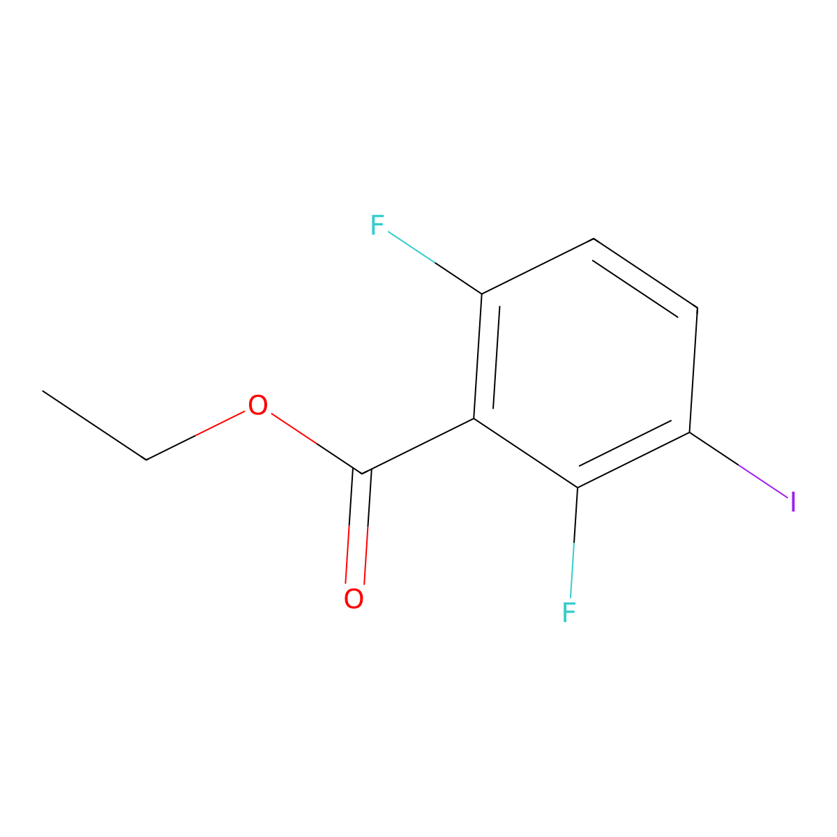 Ethyl 2,6-difluoro-3-iodobenzoate molecular structure, CAS 1520299-34-6