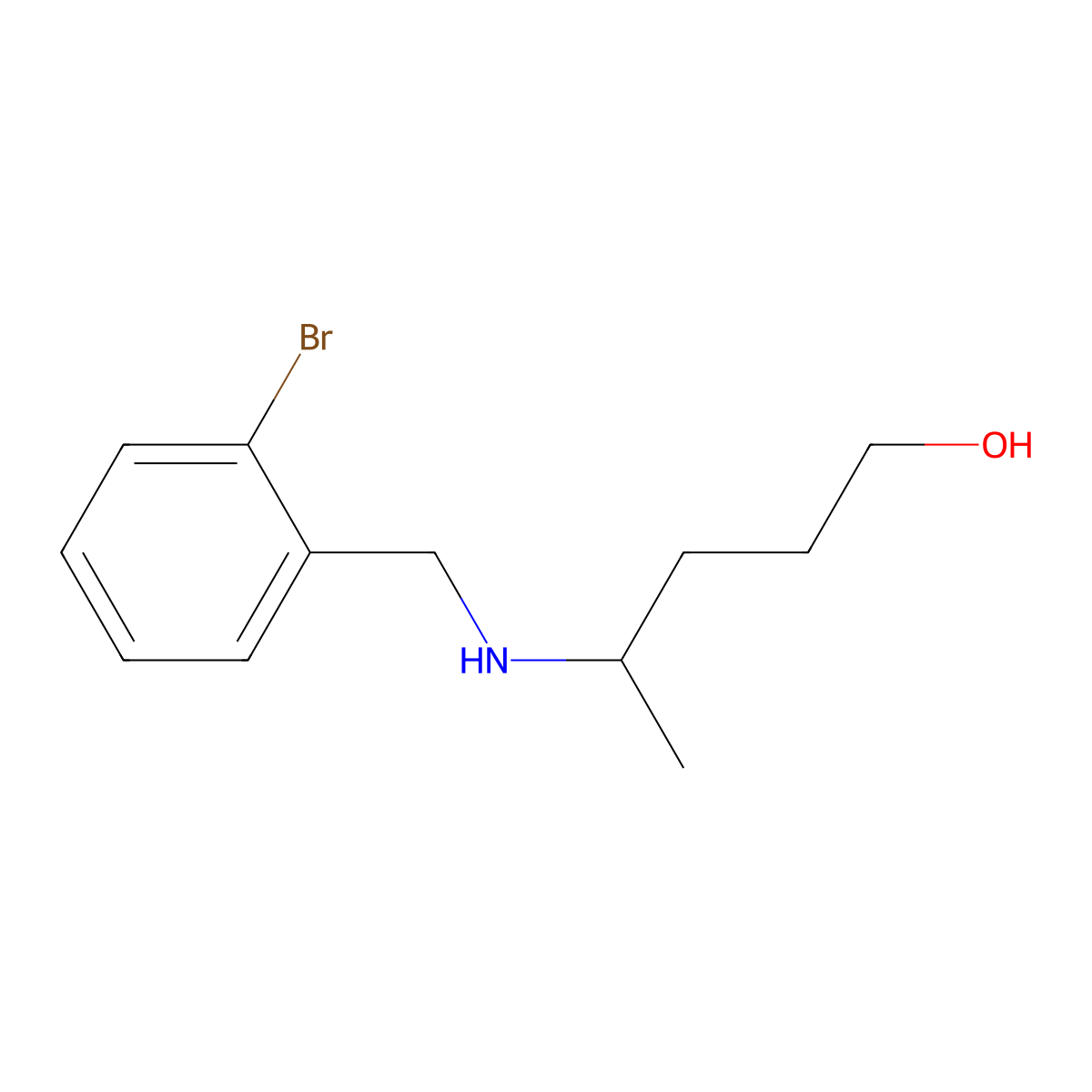 4-{[(2-Bromophenyl)methyl]amino}pentan-1-ol molecular structure, CAS 1520309-63-0