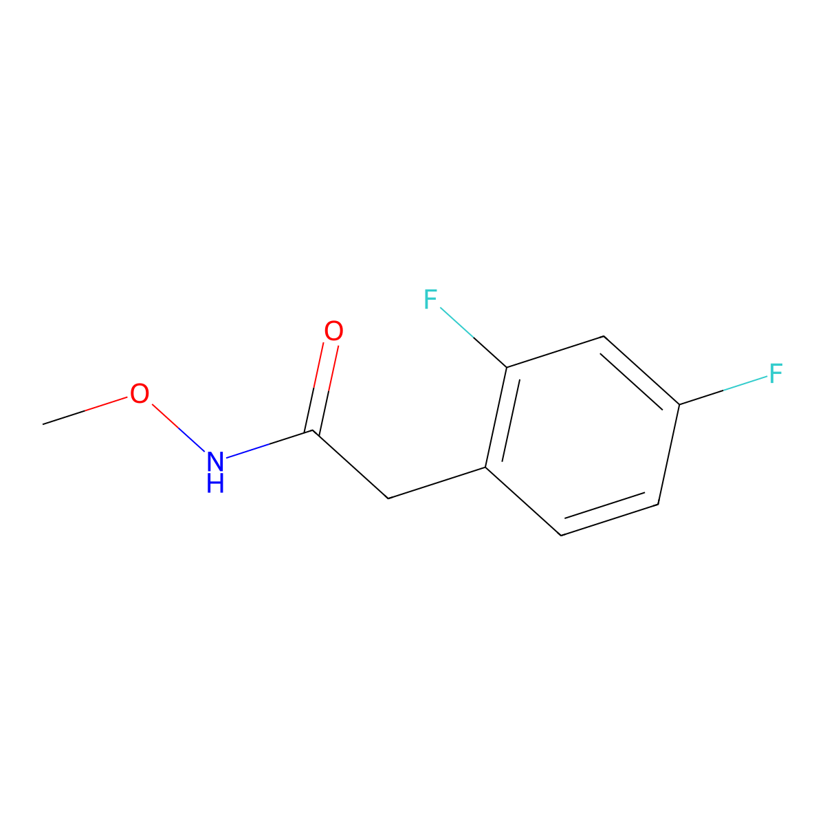 2,4-Difluoro-N-methoxybenzeneacetamide molecular structure, CAS 1520314-81-1