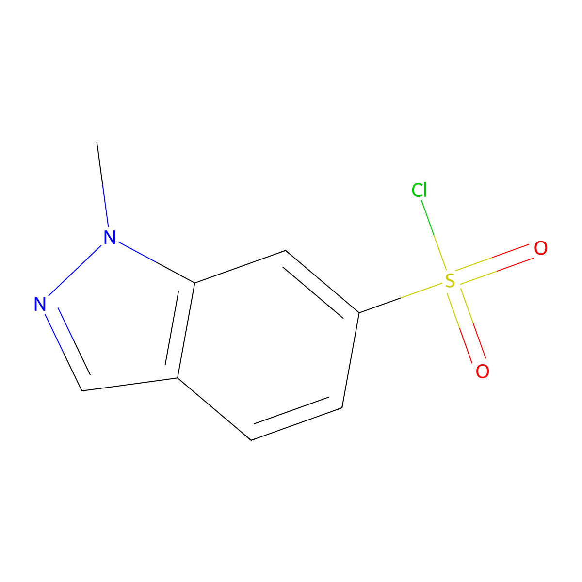 1-methyl-1H-indazole-6-sulfonyl chloride molecular structure, CAS 1520324-06-4