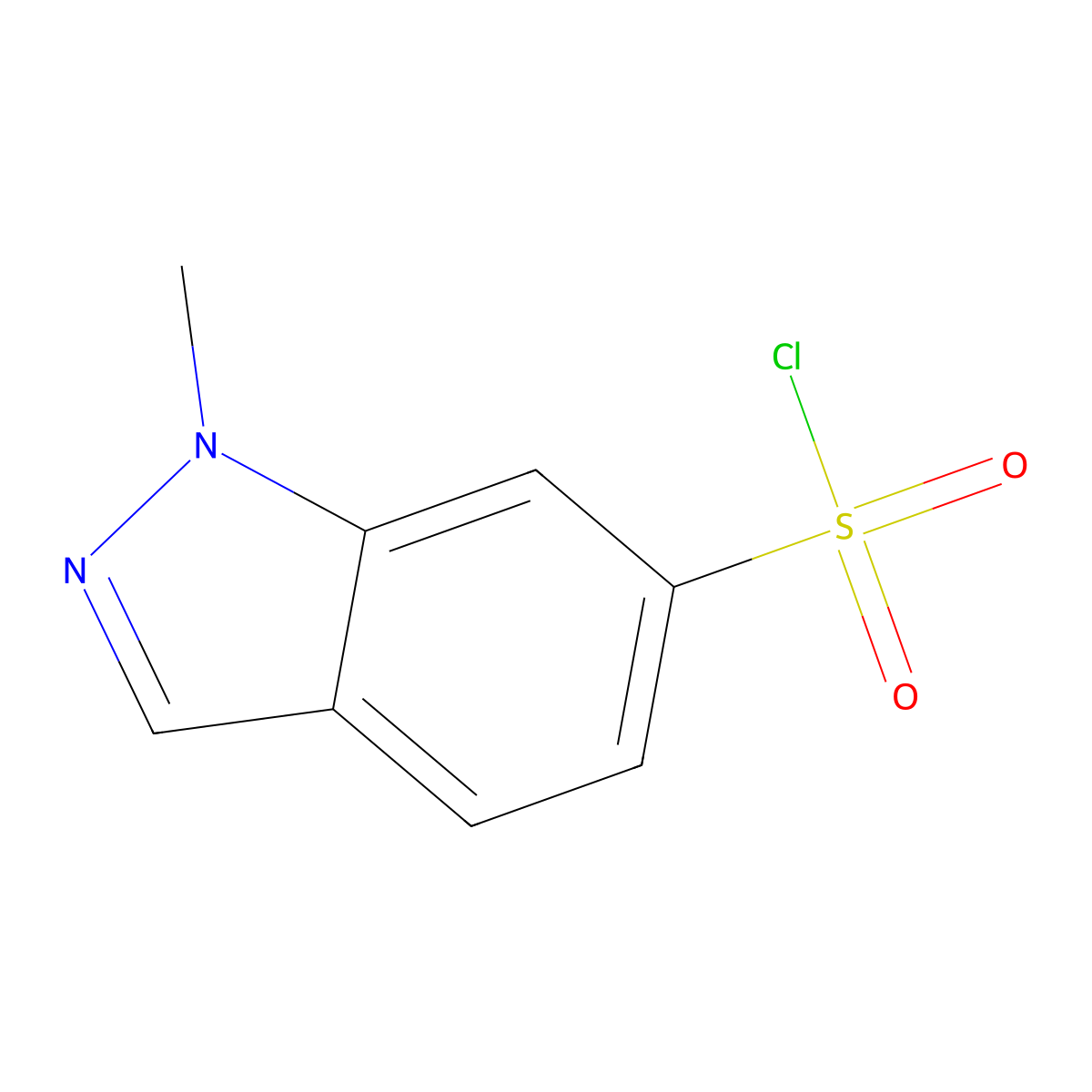 1-methyl-1H-indazole-6-sulfonyl chloride molecular structure, CAS 1520324-06-4