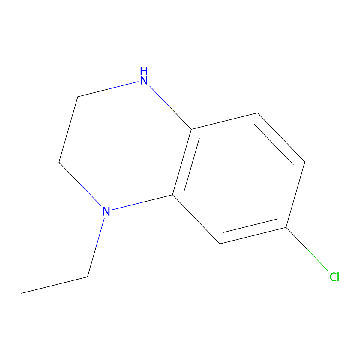 7-Chloro-1-ethyl-1,2,3,4-tetrahydroquinoxaline molecular structure, CAS 1520336-48-4