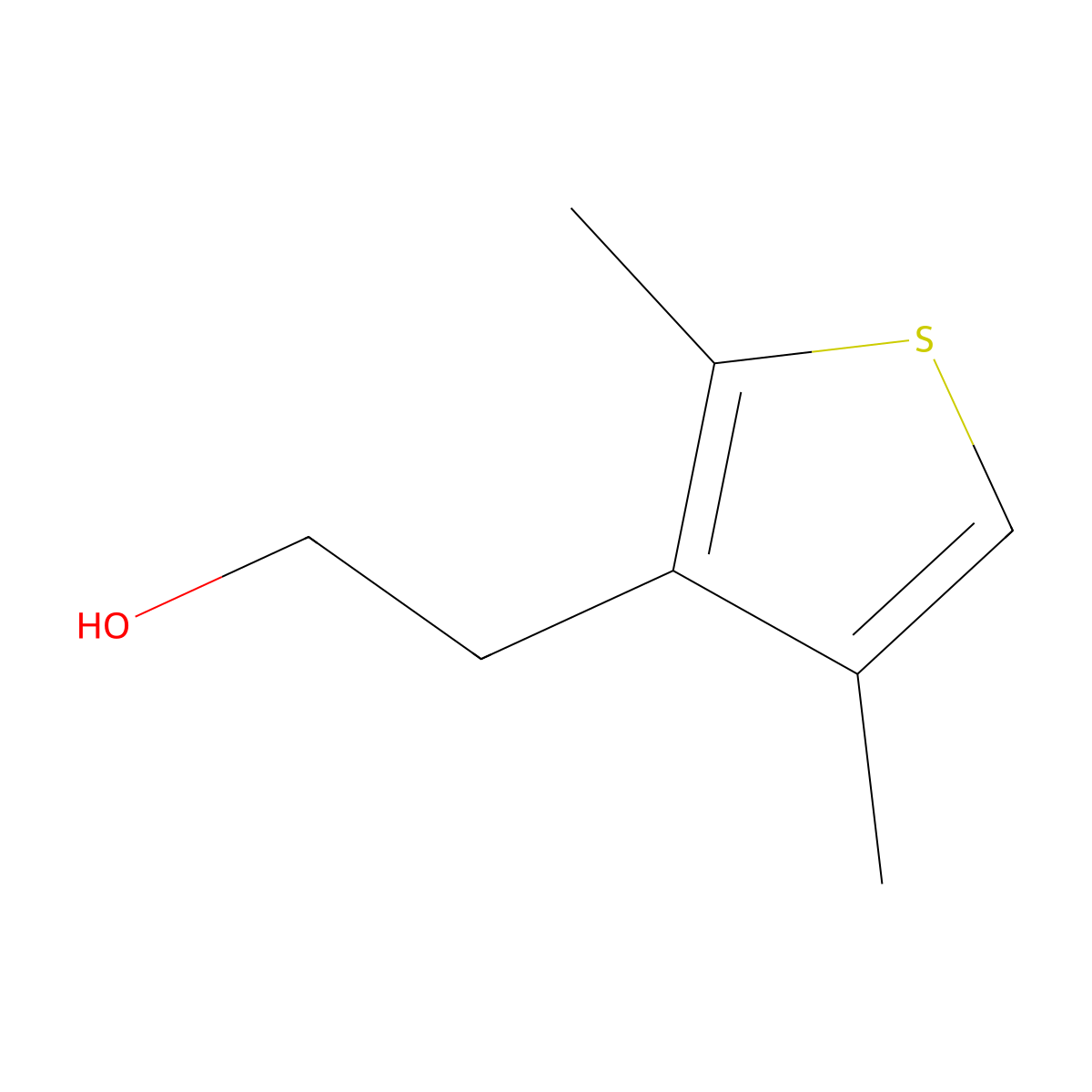 2-(2,4-Dimethylthiophen-3-yl)ethan-1-ol molecular structure, CAS 1520341-60-9