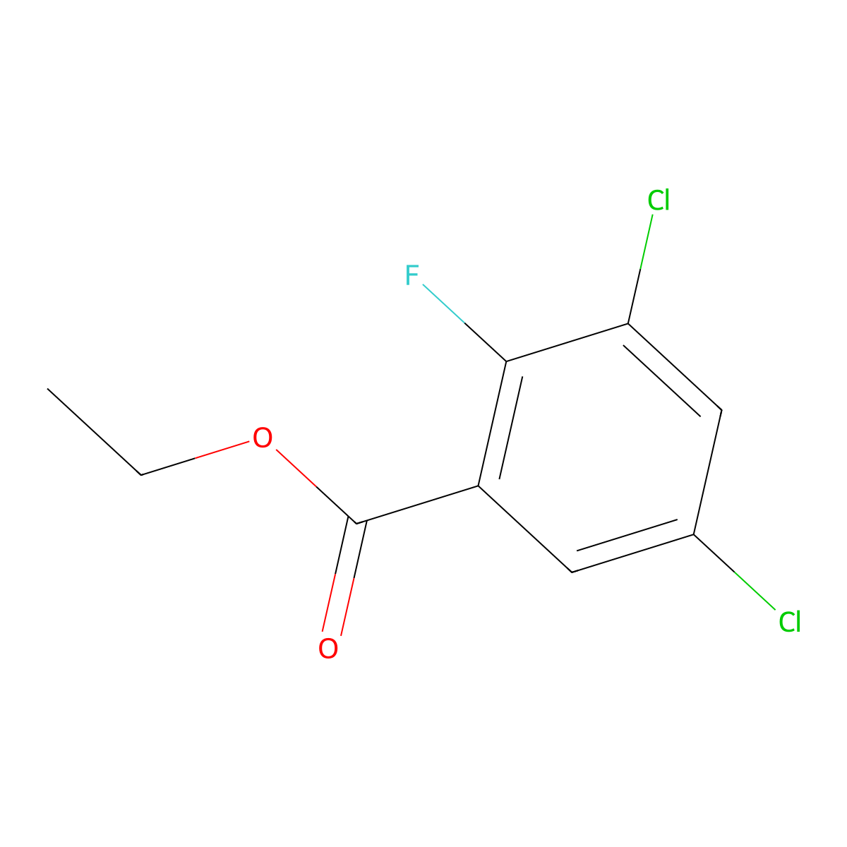 Ethyl 3,5-dichloro-2-fluorobenzoate molecular structure, CAS 1520350-87-1