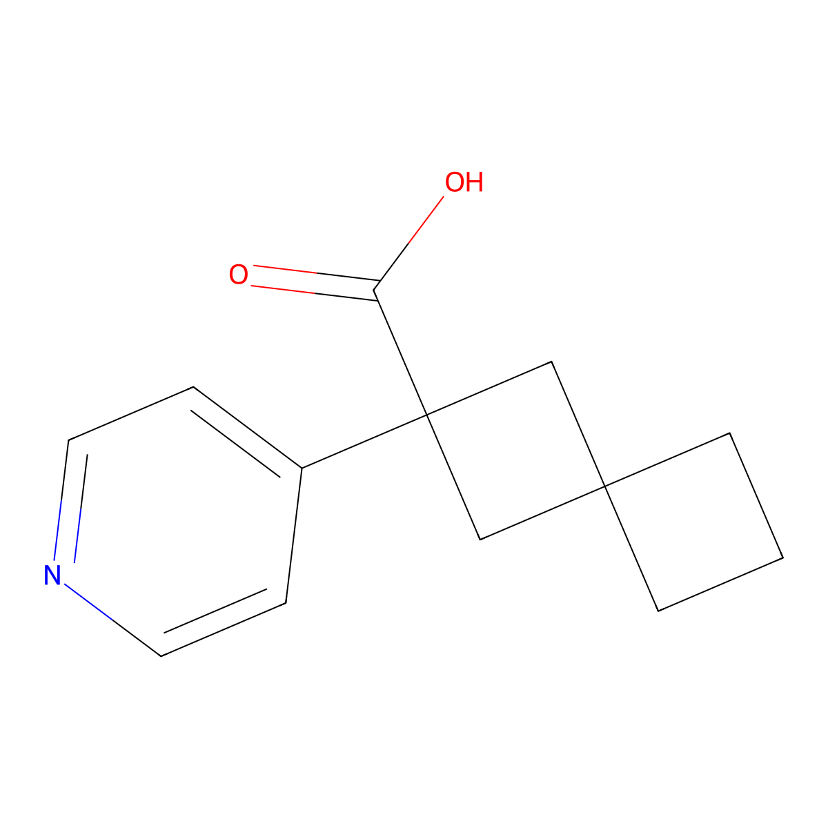 2-(Pyridin-4-yl)spiro[3.3]heptane-2-carboxylic acid molecular structure, CAS 1520352-59-3