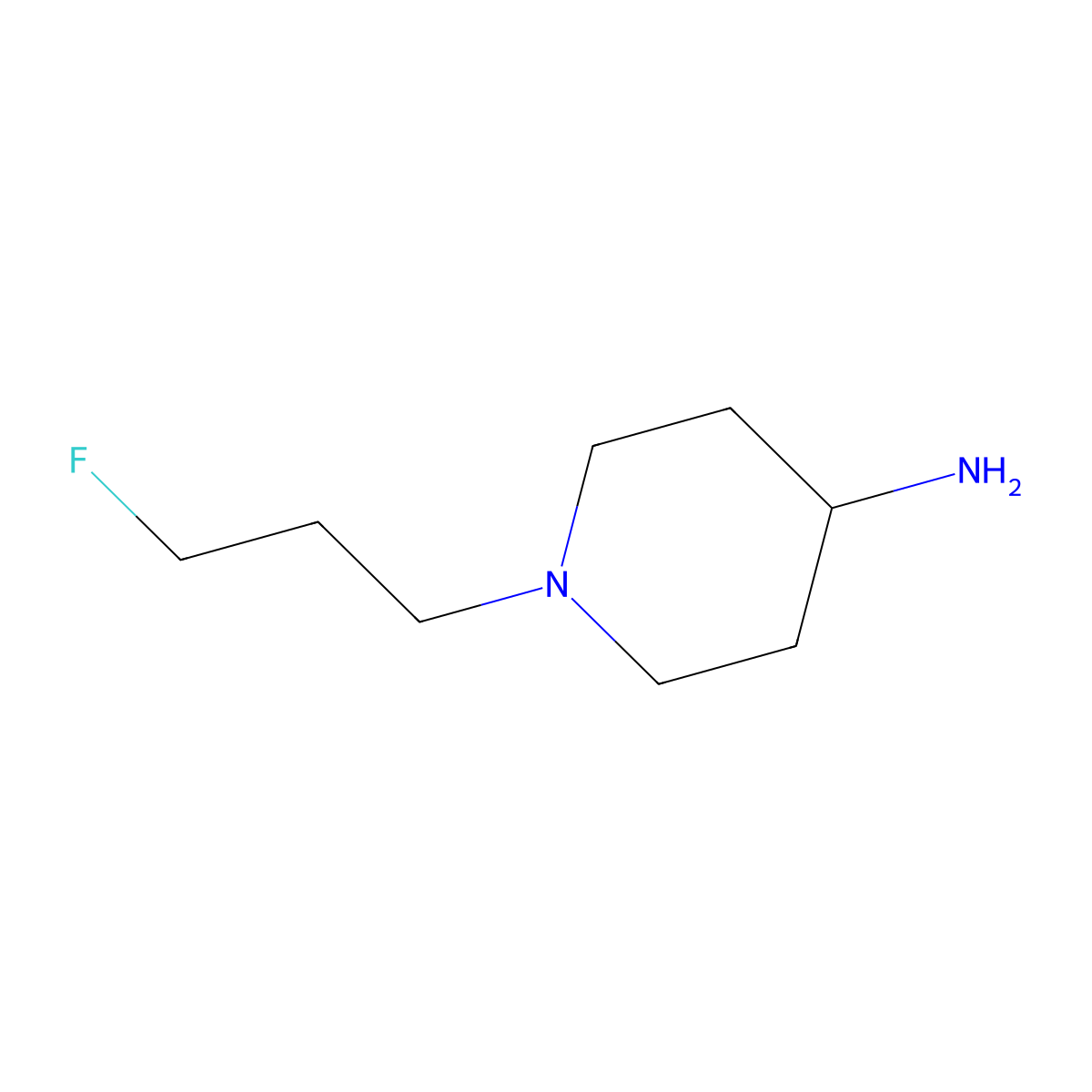 1-(3-Fluoropropyl)piperidin-4-amine molecular structure, CAS 1520353-93-8