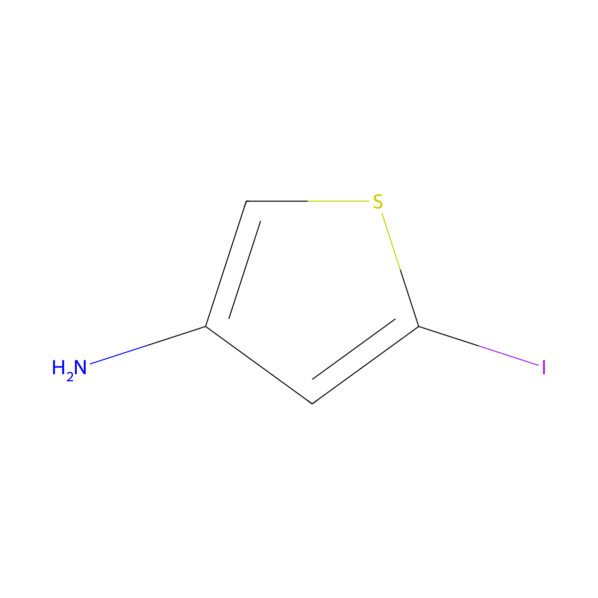 5-Iodothiophen-3-amine molecular structure, CAS 1520355-99-0