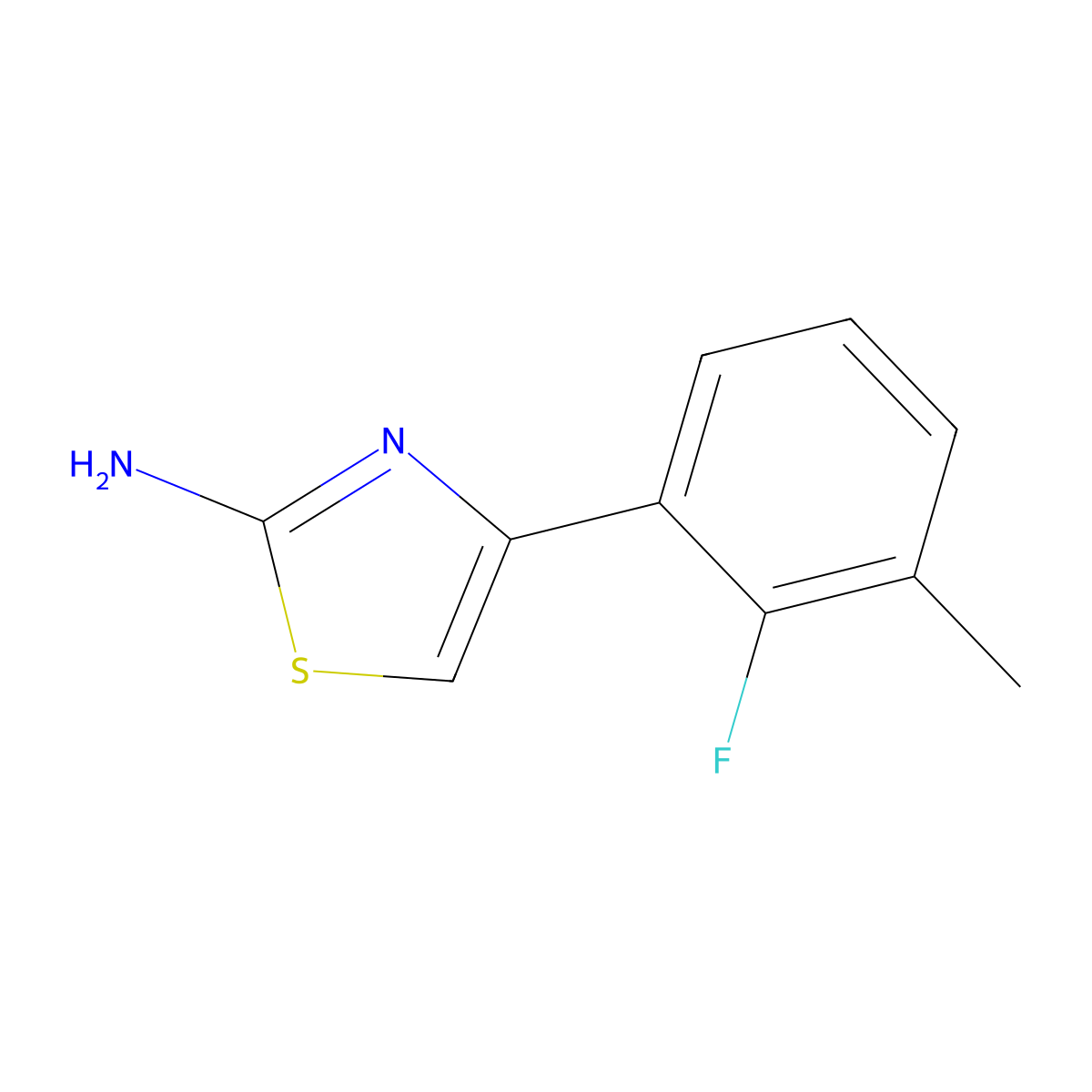4-(2-Fluoro-3-methylphenyl)-1,3-thiazol-2-amine molecular structure, CAS 1520361-92-5