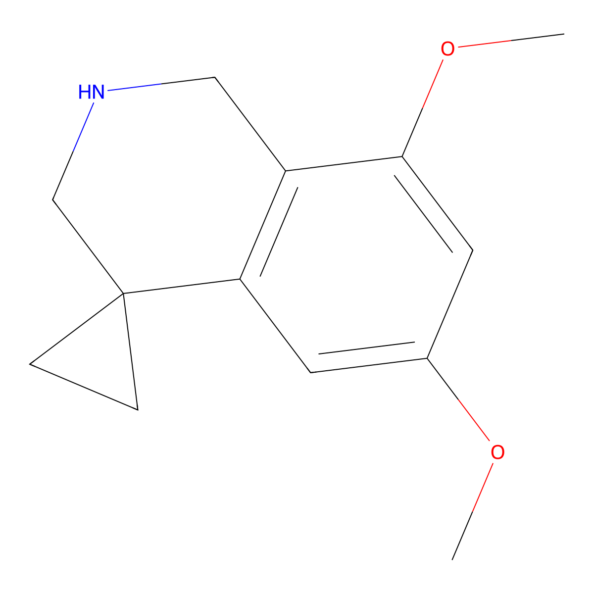 6',8'-dimethoxy-2',3'-dihydro-1'H-spiro[cyclopropane-1,4'-isoquinoline] molecular structure, CAS 1520363-47-6