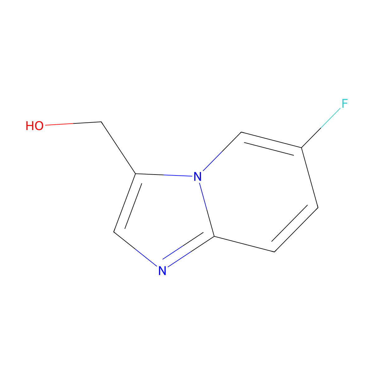 {6-Fluoroimidazo[1,2-a]pyridin-3-yl}methanol molecular structure, CAS 1520373-01-6