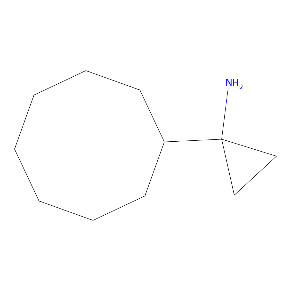 1-Cyclooctylcyclopropan-1-amine molecular structure, CAS 1520379-90-1