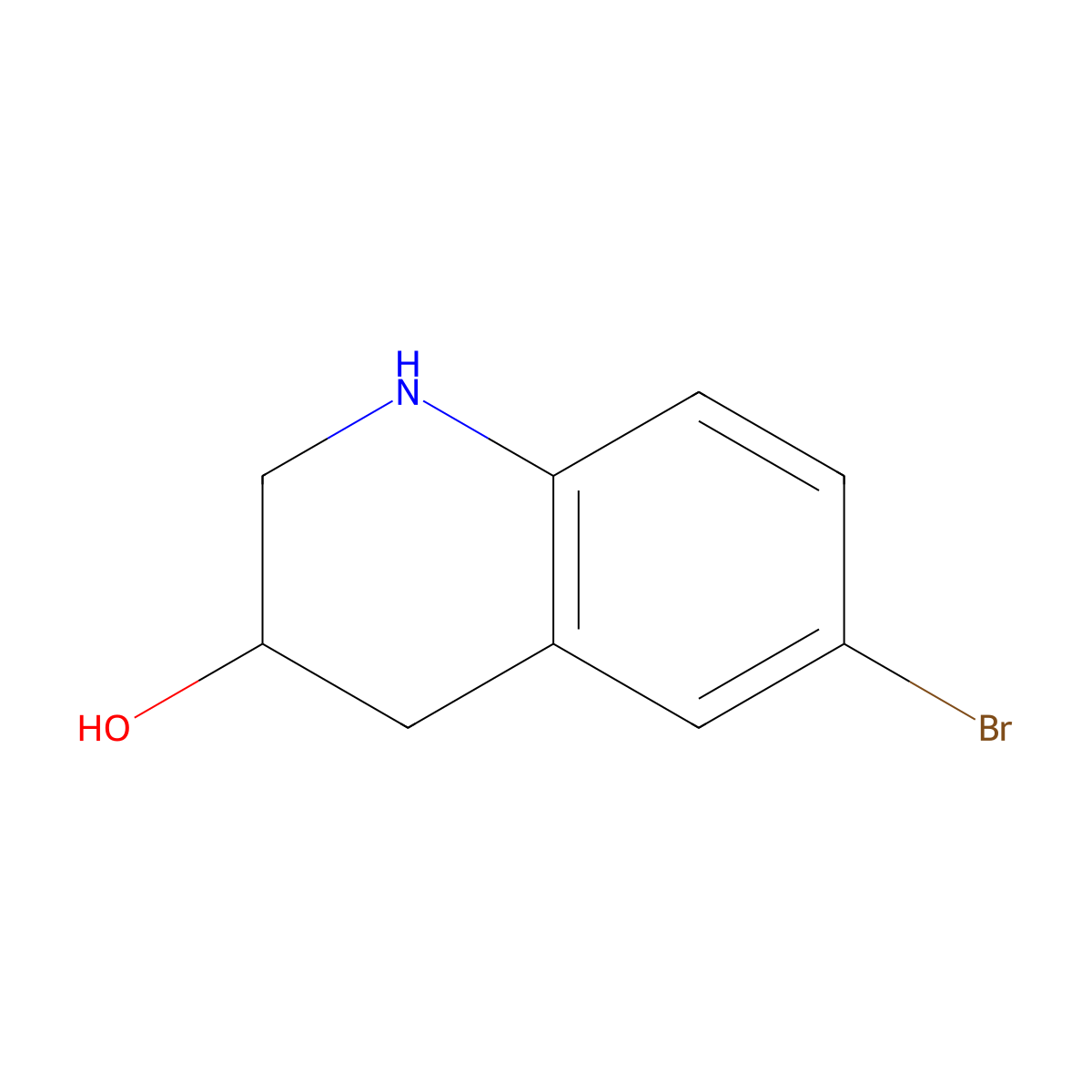 6-Bromo-1,2,3,4-tetrahydroquinolin-3-ol molecular structure, CAS 1520404-59-4