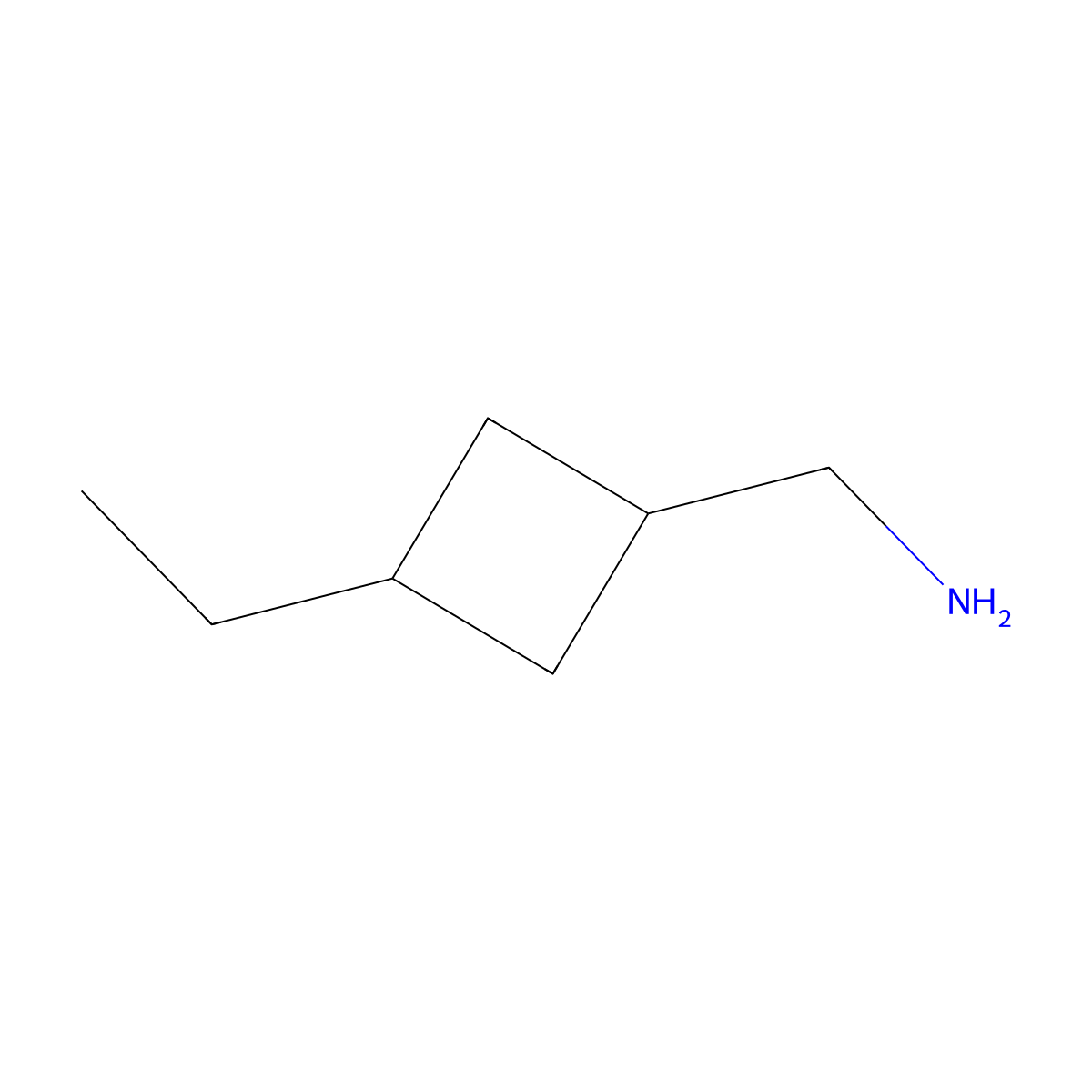 1-(3-Ethylcyclobutyl)methanamine molecular structure, CAS 1520407-37-7