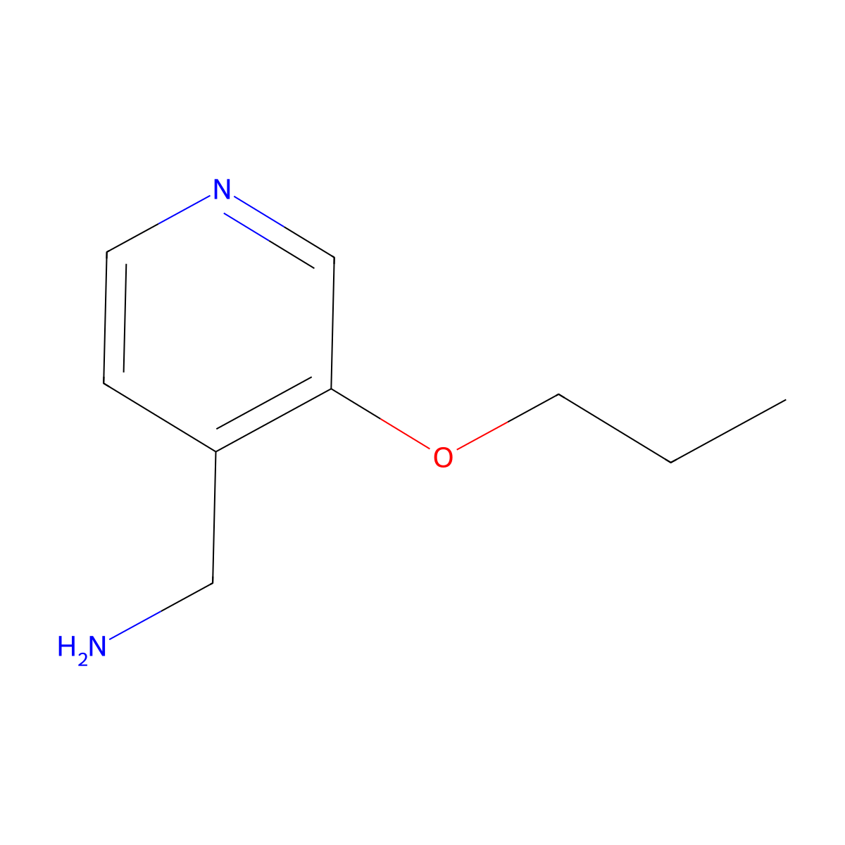 (3-Propoxypyridin-4-yl)methanamine molecular structure, CAS 1520425-14-2
