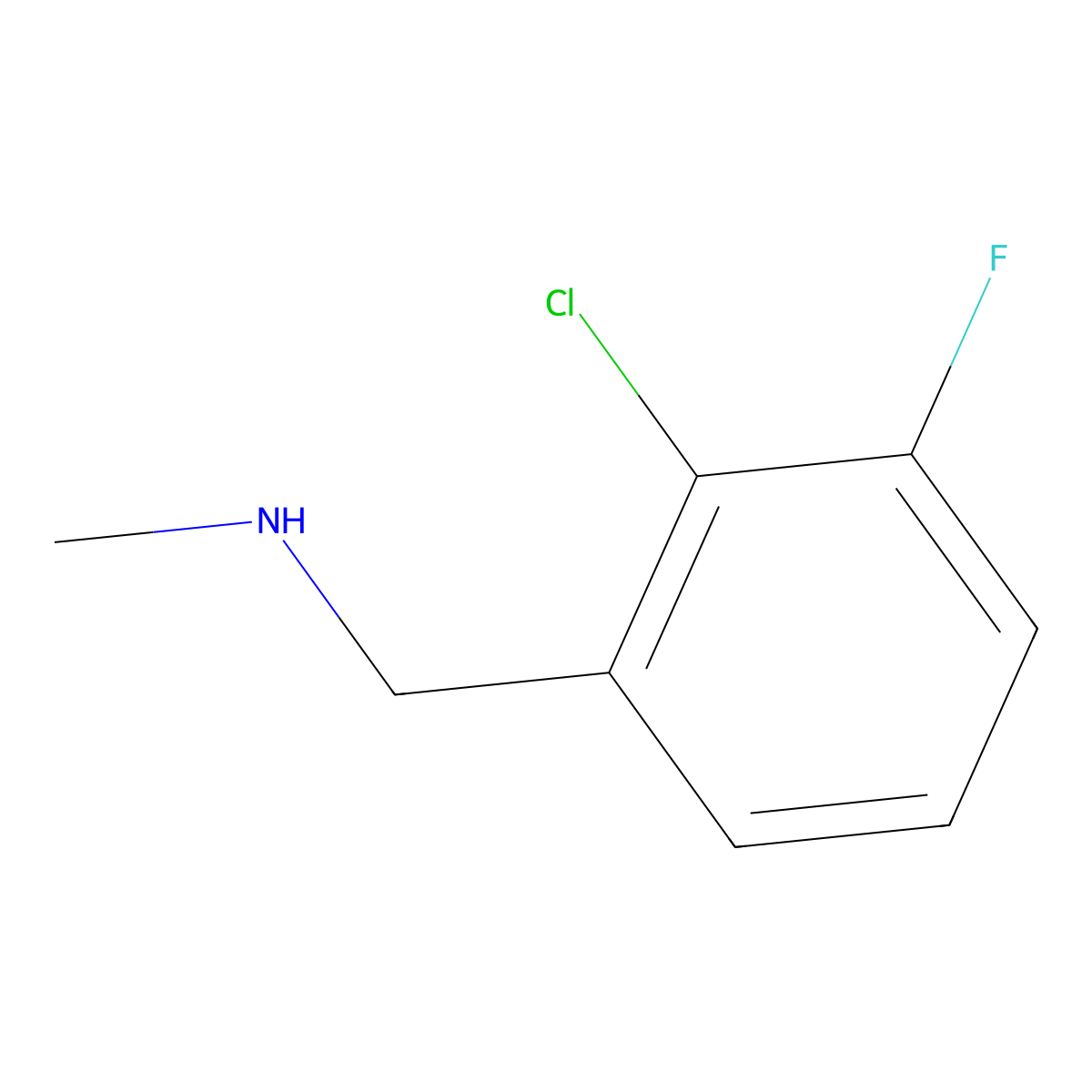 [(2-Chloro-3-fluorophenyl)methyl](methyl)amine molecular structure, CAS 1520426-35-0