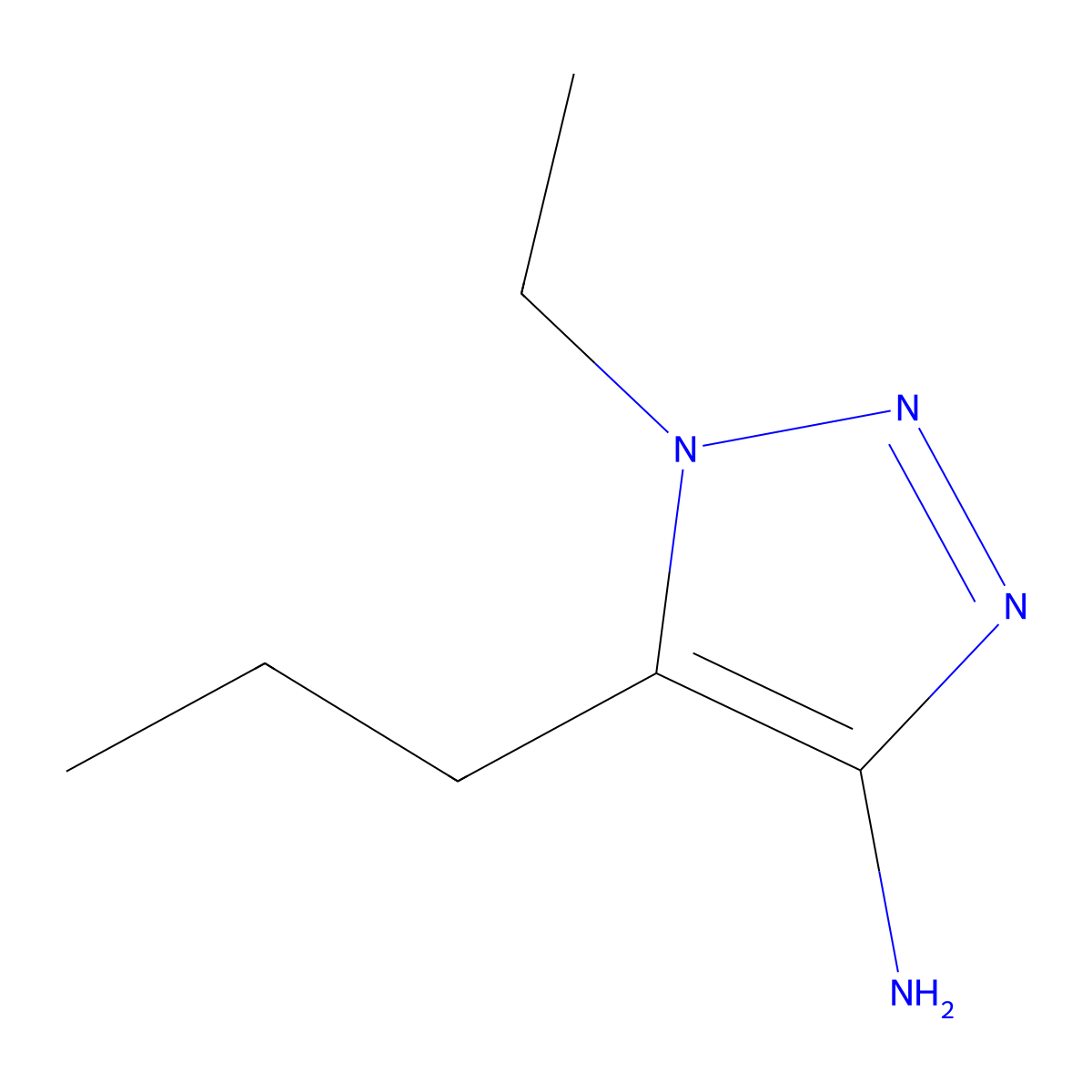 1-ethyl-5-propyl-1H-1,2,3-triazol-4-amine molecular structure, CAS 1520431-89-3