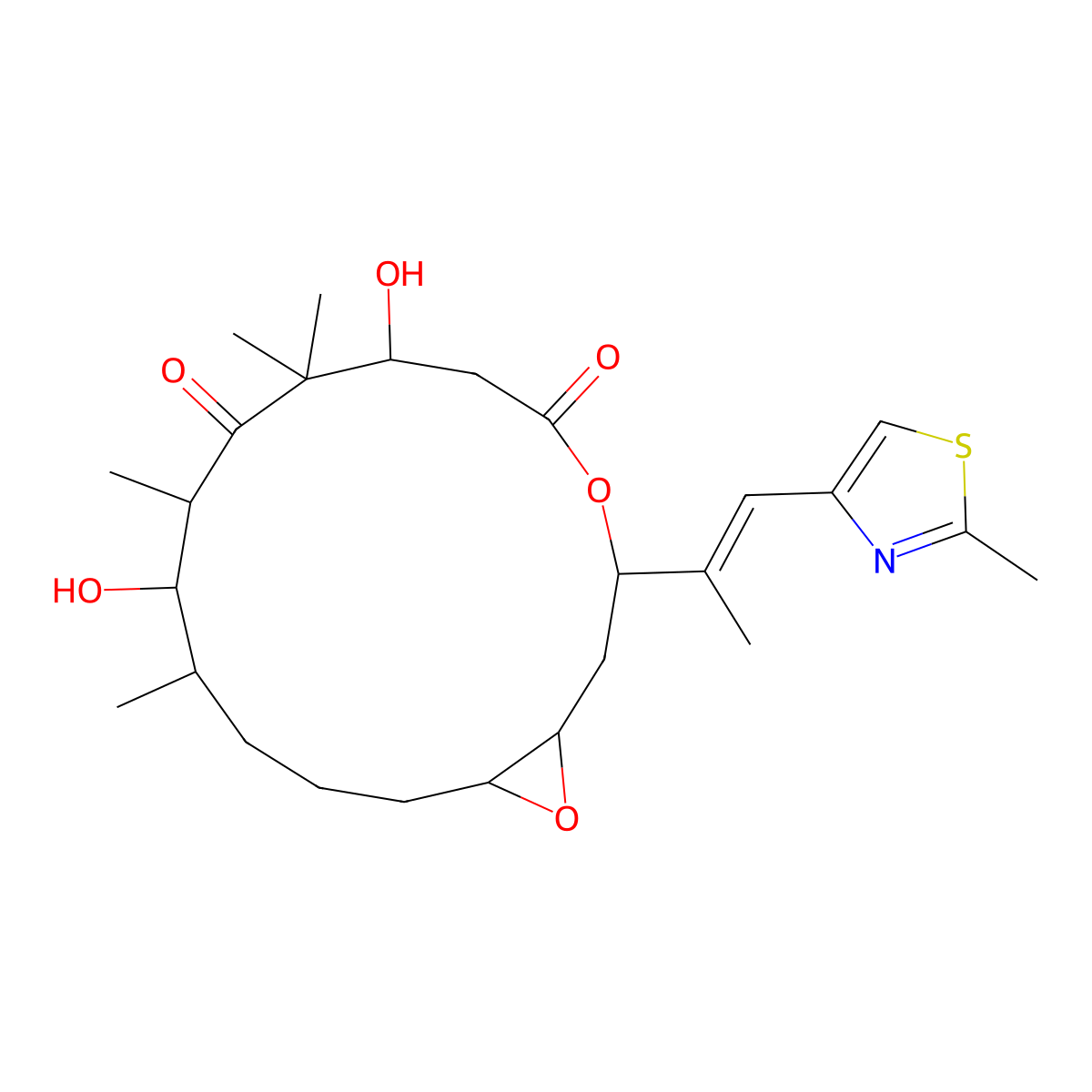 Epothilone A molecular structure, CAS 152044-53-6