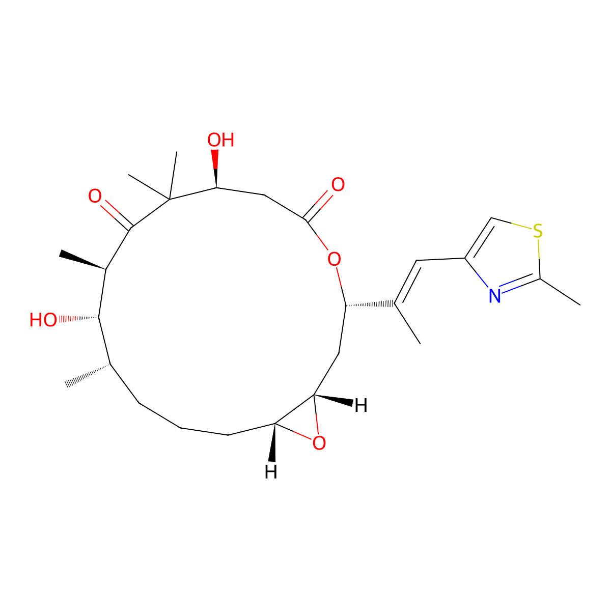 Epothilone A molecular structure, CAS 152044-53-6