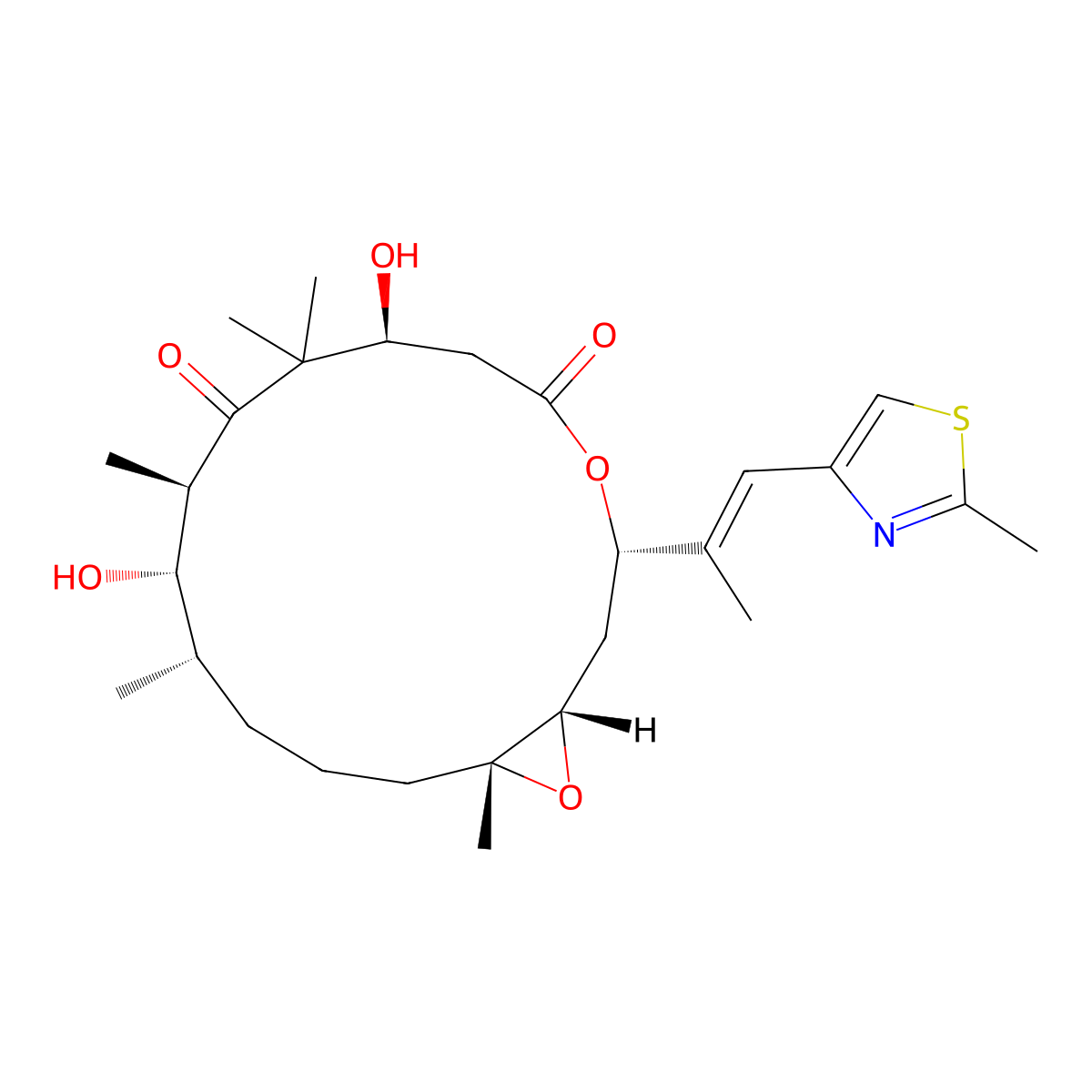 Epothilone B molecular structure, CAS 152044-54-7