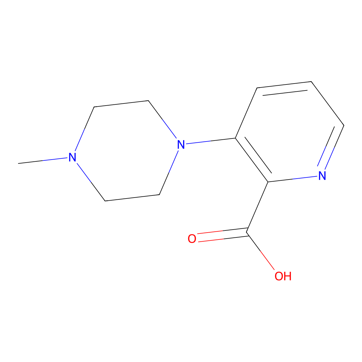 3-(4-Methylpiperazin-1-yl)picolinic acid molecular structure, CAS 1520440-48-5