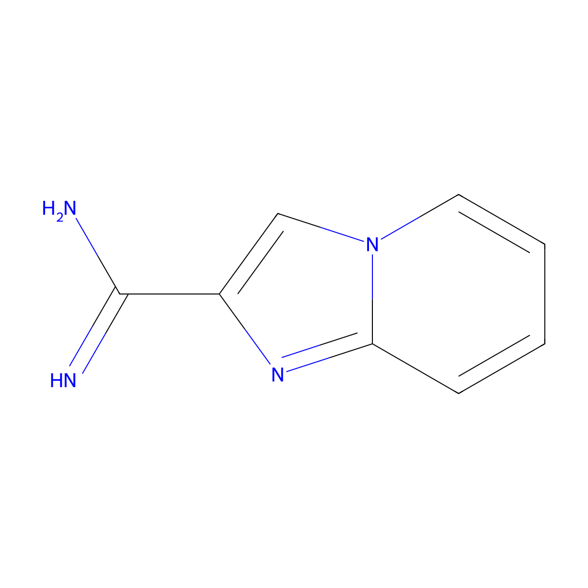 Imidazo[1,2-a]pyridine-2-carboximidamide molecular structure, CAS 1520445-33-3