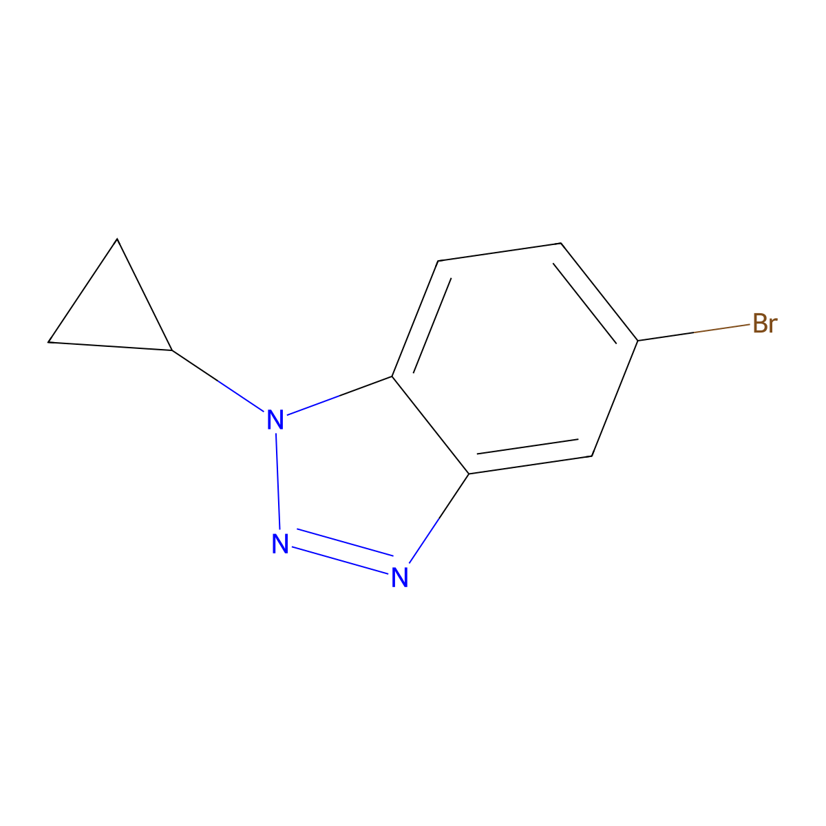 5-bromo-1-cyclopropyl-1H-1,2,3-benzotriazole molecular structure, CAS 1520451-58-4