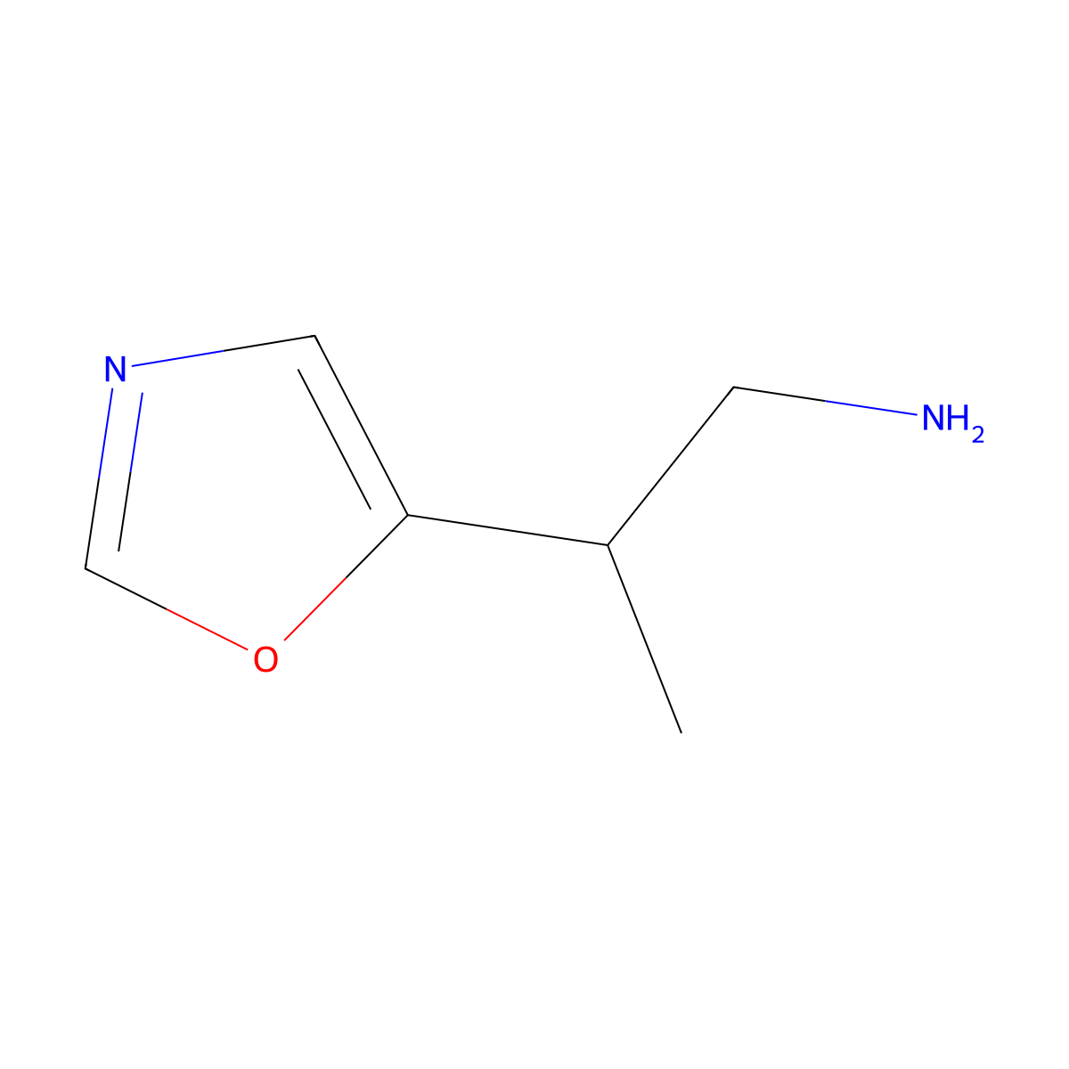 2-(1,3-Oxazol-5-yl)propan-1-amine molecular structure, CAS 1520455-76-8