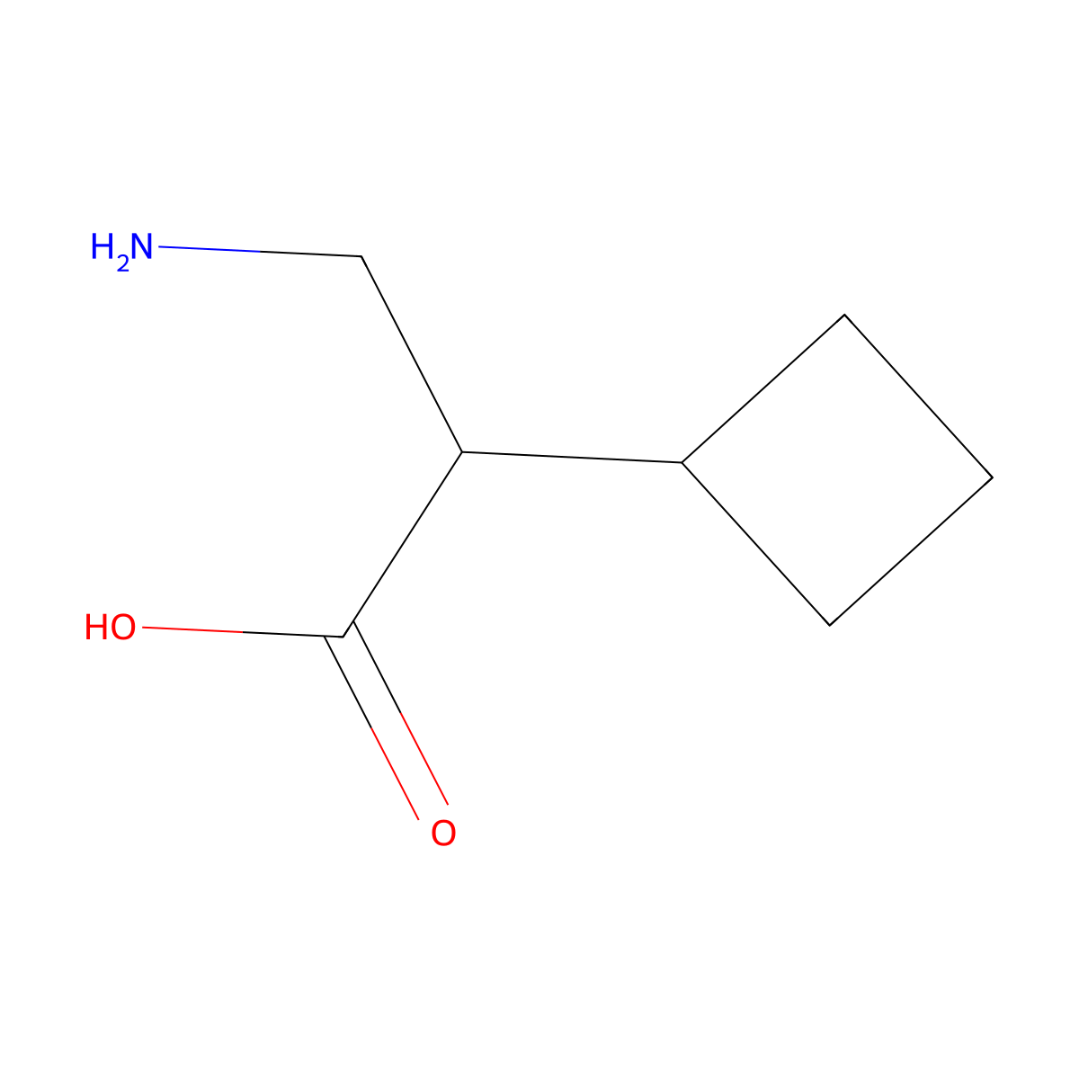 3-Amino-2-cyclobutylpropanoic acid molecular structure, CAS 1520458-02-9
