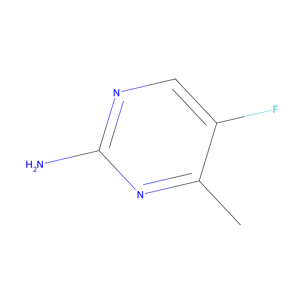 5-Fluoro-4-methylpyrimidin-2-amine molecular structure, CAS 1520462-87-6