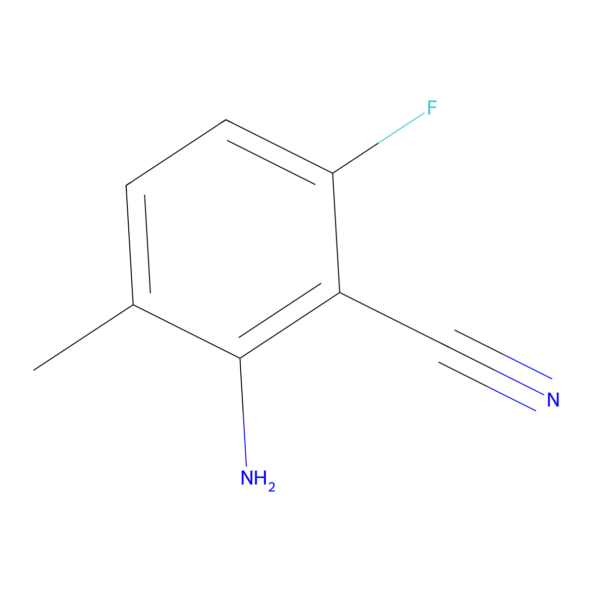 2-Amino-6-fluoro-3-methylbenzonitrile molecular structure, CAS 1520465-65-9