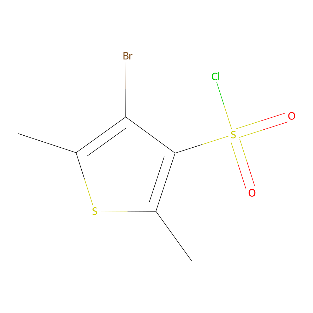 4-Bromo-2,5-dimethylthiophene-3-sulfonyl chloride molecular structure, CAS 1520470-73-8