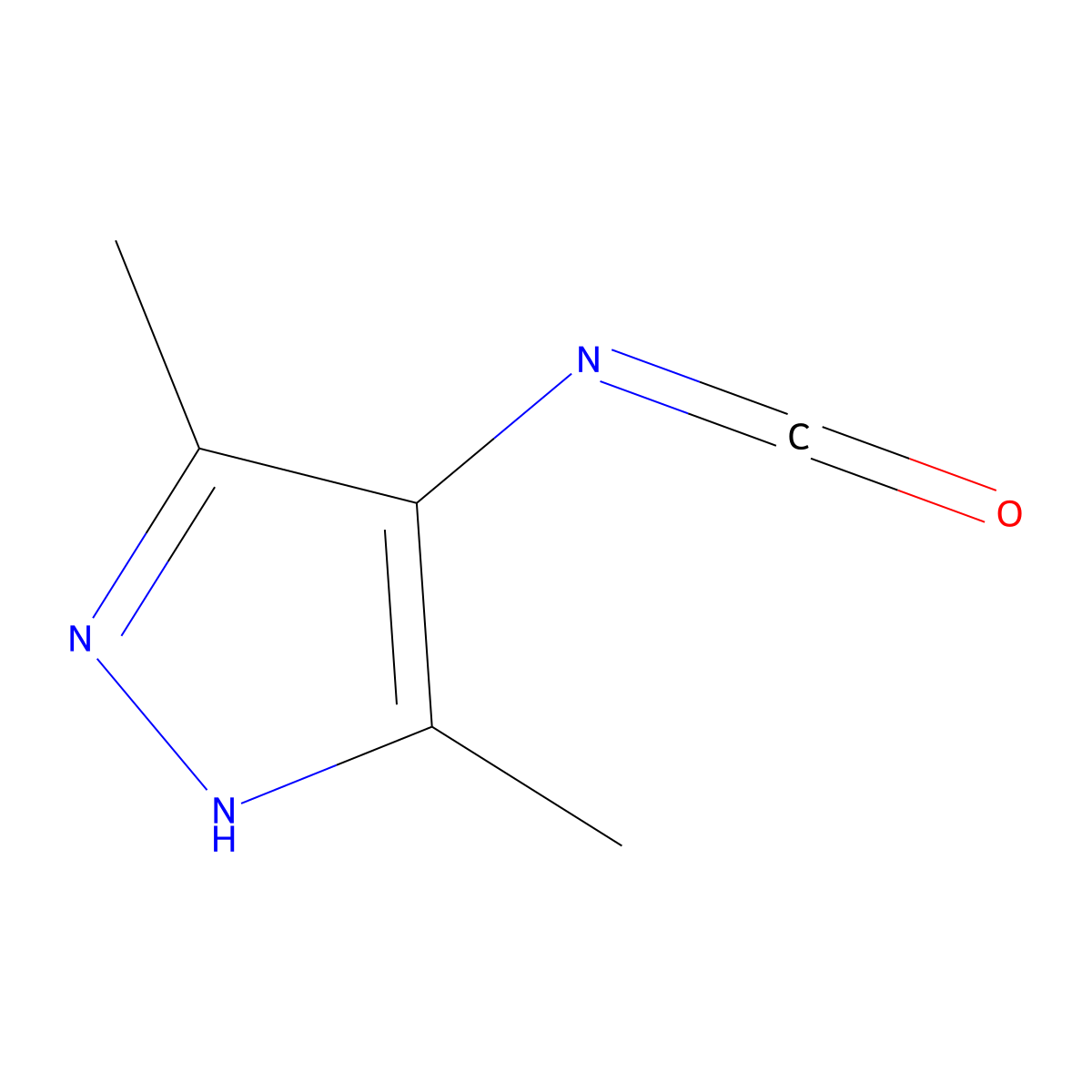4-isocyanato-3,5-dimethyl-1H-pyrazole molecular structure, CAS 1520473-44-2