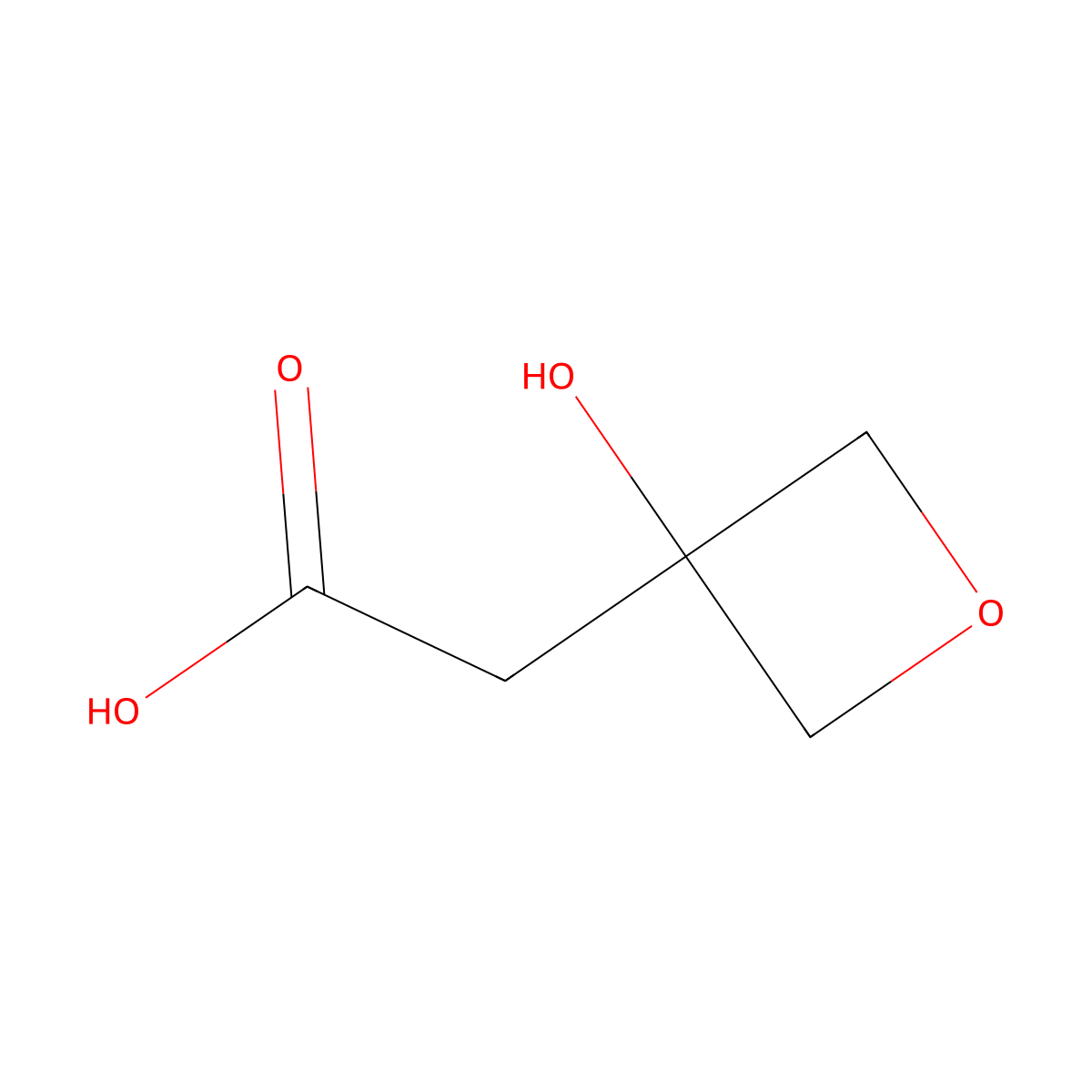 2-(3-Hydroxyoxetan-3-yl)acetic acid molecular structure, CAS 1520475-69-7
