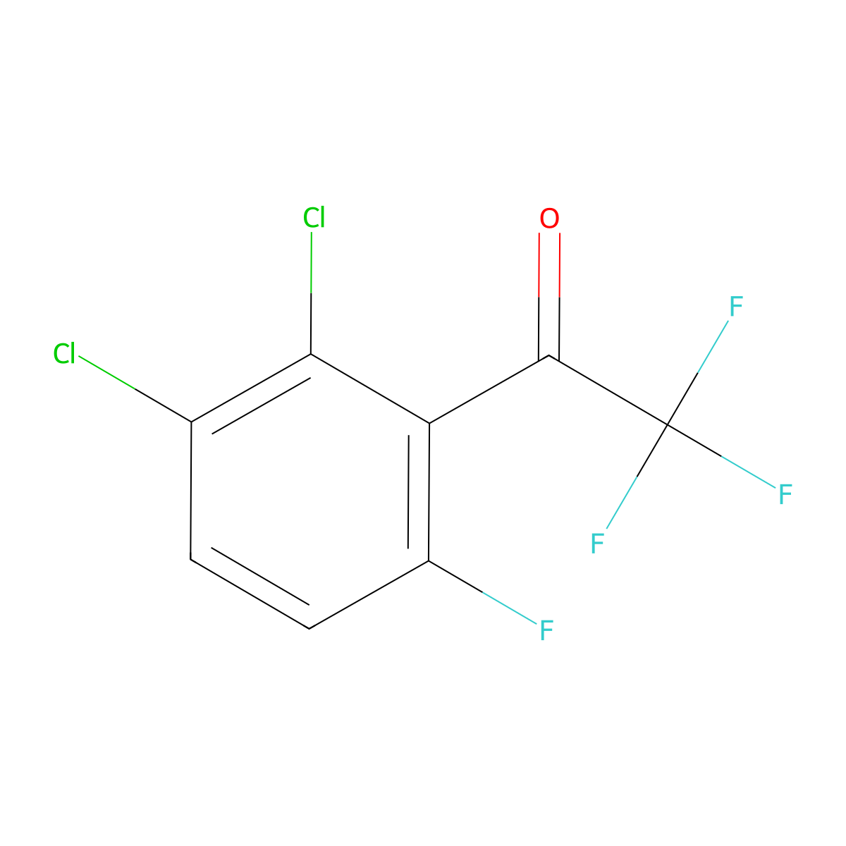 1-(2,3-Dichloro-6-fluorophenyl)-2,2,2-trifluoroethanone molecular structure, CAS 1520481-67-7