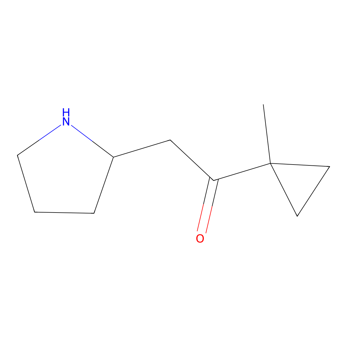 1-(1-Methylcyclopropyl)-2-(pyrrolidin-2-yl)ethan-1-one molecular structure, CAS 1520486-58-1