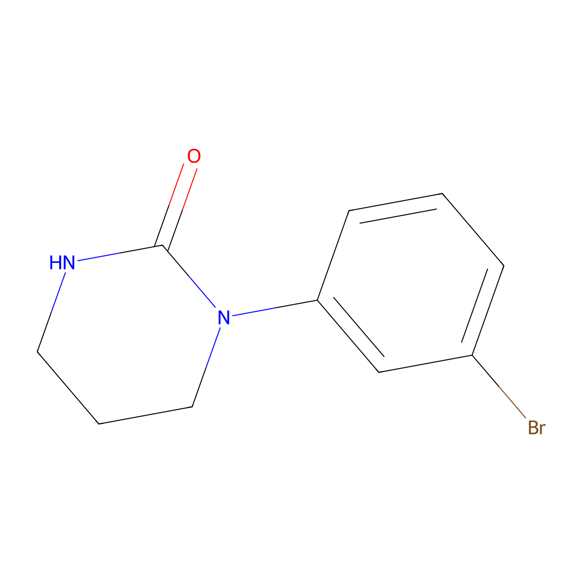 1-(3-Bromophenyl)-1,3-diazinan-2-one molecular structure, CAS 1520490-07-6