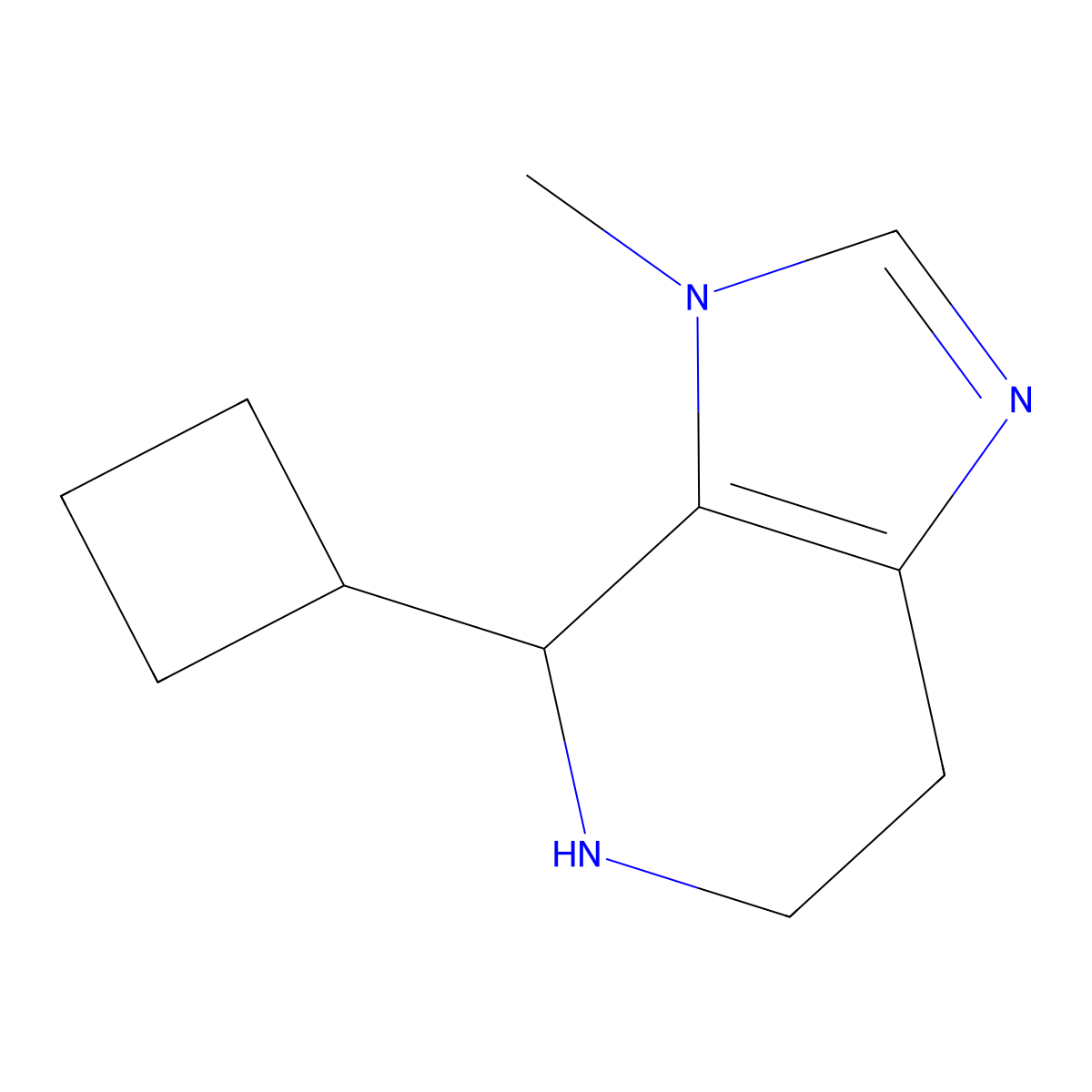4-Cyclobutyl-3-methyl-3H,4H,5H,6H,7H-imidazo[4,5-C]pyridine molecular structure, CAS 1520495-22-0