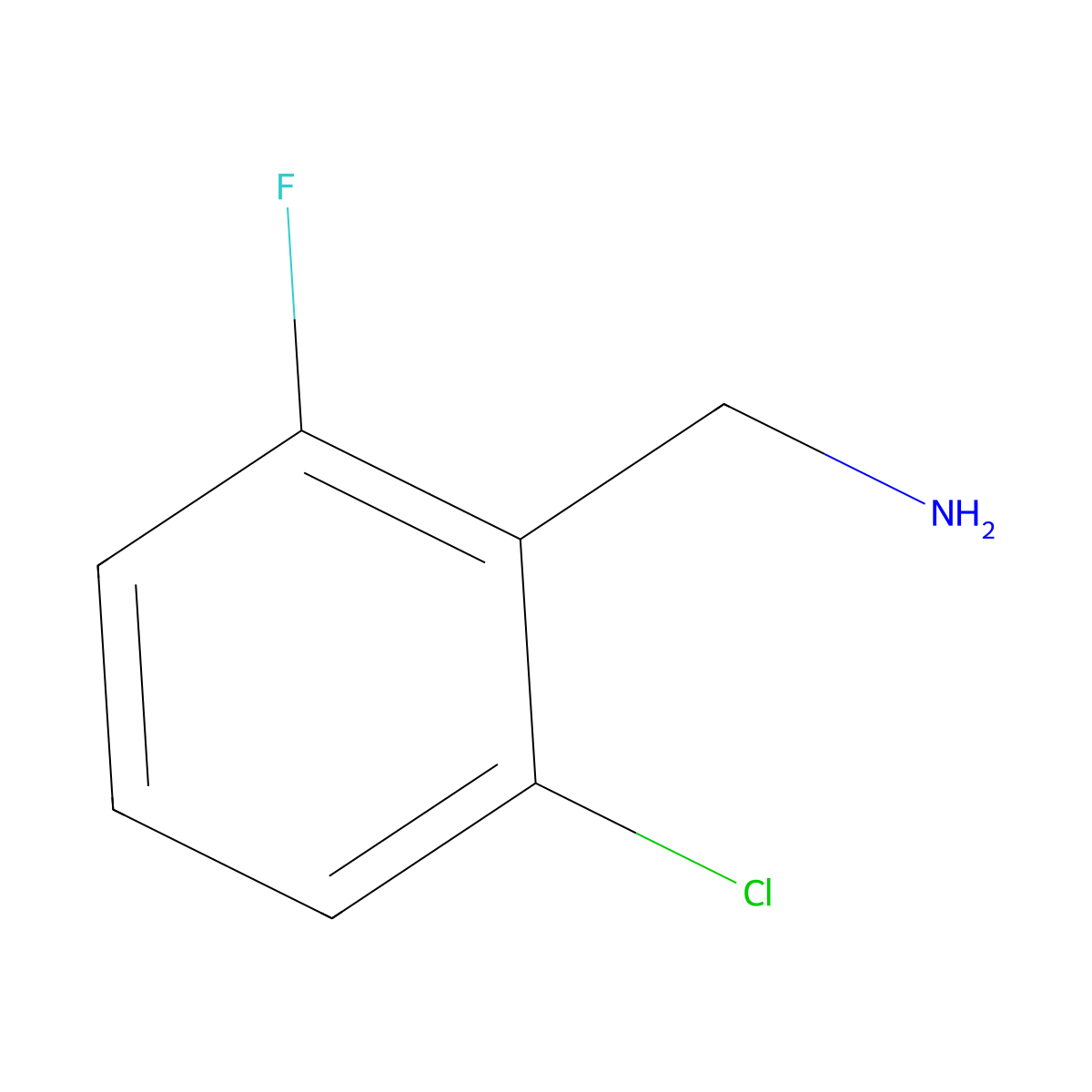 2-Chloro-6-fluorobenzylamine molecular structure, CAS 15205-15-9
