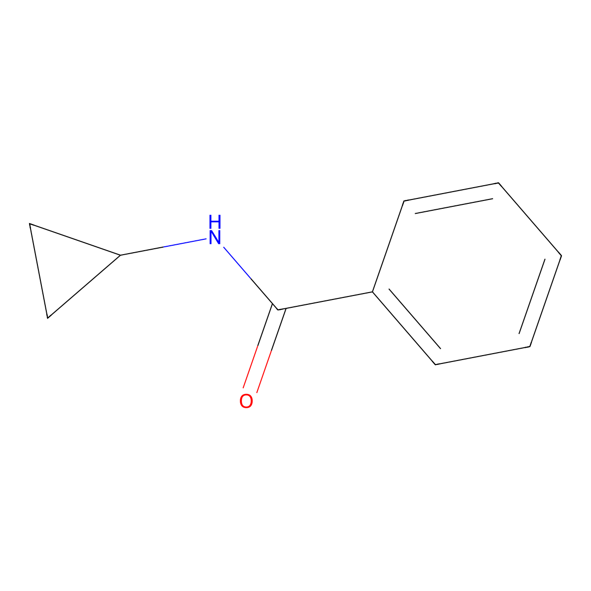 Benzamide, N-cyclopropyl- molecular structure, CAS 15205-35-3