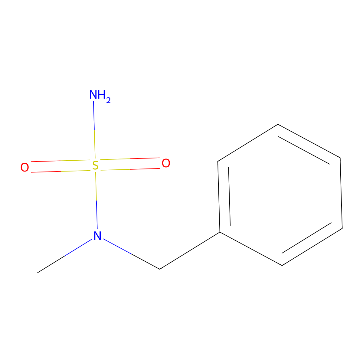 N-Methyl-N-(phenylmethyl)sulfamide molecular structure, CAS 15205-37-5