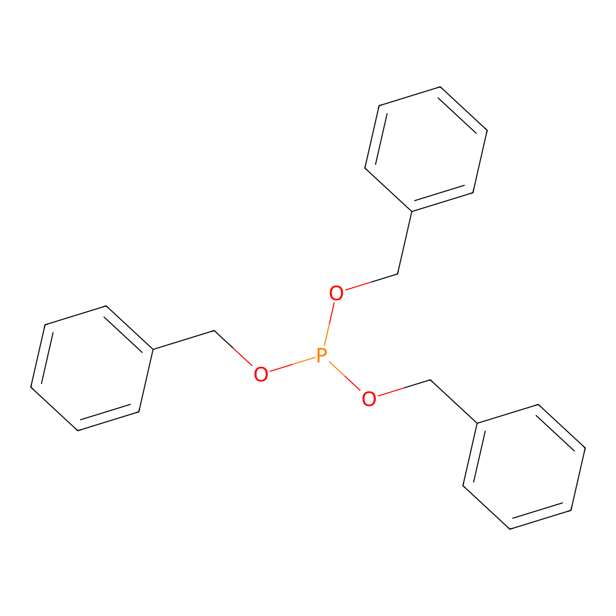 Tribenzyl phosphite molecular structure, CAS 15205-57-9