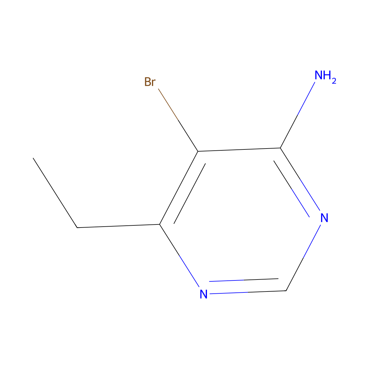 5-Bromo-6-ethylpyrimidin-4-amine molecular structure, CAS 1520502-87-7
