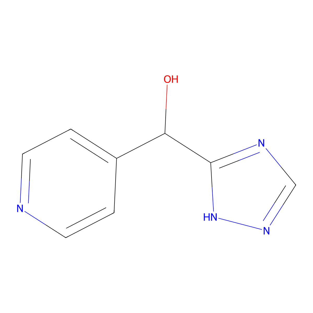 (pyridin-4-yl)(4H-1,2,4-triazol-3-yl)methanol molecular structure, CAS 1520504-89-5