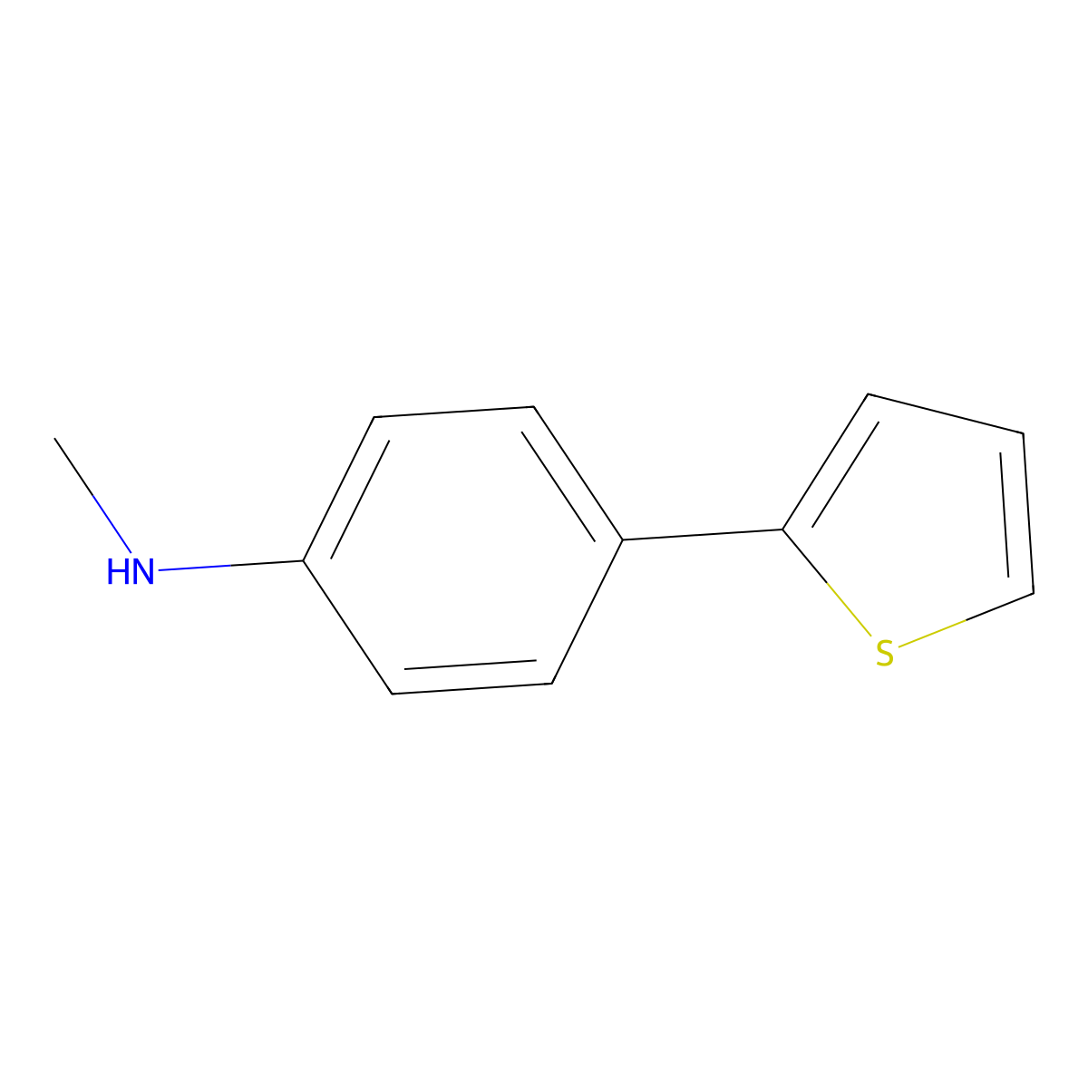 N-Methyl-4-(2-thienyl)benzenamine molecular structure, CAS 1520515-09-6
